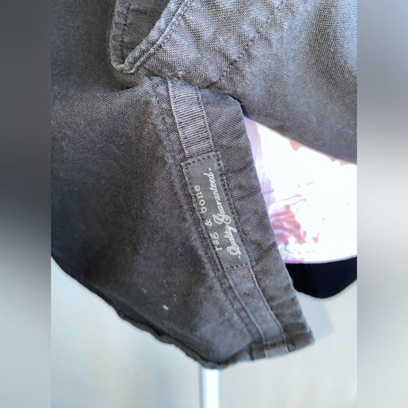 RAG & BONE FIT 2 TOMLIN COTTON SHIRT IN CHARCOAL GREY - Picture 7 of 14